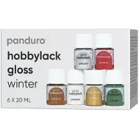 Panduro Hobbylak winter set - 6x 20 ml - glans