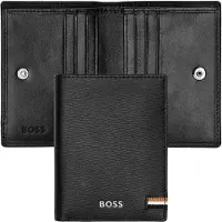 HUGO BOSS Leren Kaarthoes Iconic Card Case Black Zwart