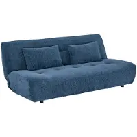 Sweeek Slaapbank van chenille stof met 3 zitplaatsen Blauw