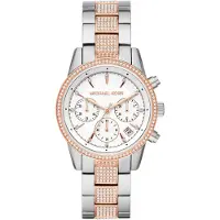 Michael Kors Analoog horloge 'Ritz' rose-goud / zilver / wit