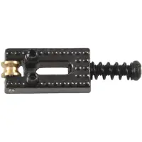 Torribaly 6 Roller Bridge Tremolo Zadels met Sleutel voor Strat Tele Elektrische Gitaar Zwart