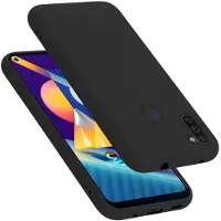 Cadorabo TPU Liquid Silicone Case Cover (Galaxy A11, M11), Smartphonehoes, Zwart