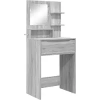 vidaXL Slaapkamerkaptafels Grijs Sonoma 60 x 39,5 x 135 cm