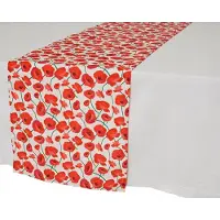 Kaemingk Maki Serie - Tafelloper - 32x140 cm - Czerwono-biały - Weerbestendig