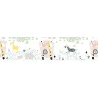 A.S. Création JUNGLE DIEREN OP SAFARI BEHANGRAND | Zelfklevend - meerkleurig - Only Borders 11