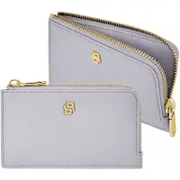 HUGO BOSS kaarthouder Signature Lady Card Holder Lilac blauwgrijs