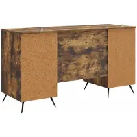 vidaXL Bureau Gerookt eiken 142,5 x 50 x 75 cm Bewerkt hout