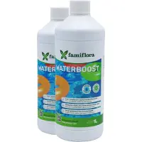 Famiflora Waterboost 2x 1L - tegen troebel water! - Maakt troebel water helder zodat zwemmen weer plezierig wordt - Verwijdert zeep, olie en kleine vuildeeltjes zodat water fris en veilig blijft
