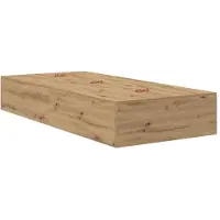 vidaXL Opbergbedframe met lade Artisan Eiken 100 cm Bewerkt hout