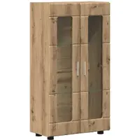 vidaXL Dressoir FLORIN 55,5 x 29 x 100 cm Artisan Eiken Bewerkt hout