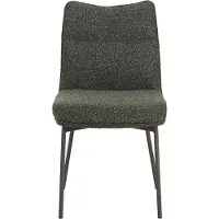 Label51 Eetkamerstoel Lennon - Forest - Boucle - Zwart Metalen Frame