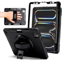 Zagg Rugged Hoes Geschikt voor iPad Pro 11 (2024/2025) | 360° Draaibare Case | Zwart