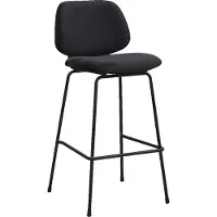 Label51 Barkruk Bello - Zwart - Fluweel - Hoog