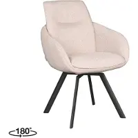 Label51 - Eetkamerstoel Beauty - Beige - 63x56x88cm