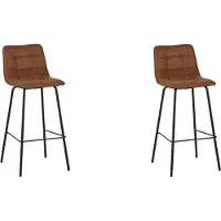 Label51 - Barstoel Bistro - Bruin - 51x44x115cm - Set van 2