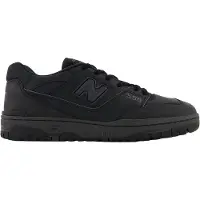 New Balance Heren BB550 Leren Trainers (Zwart)