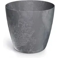 Prosperplast Mate Beton Effect - Bloempot - Donkergrijs - 23,8 cm - Lichtgewicht