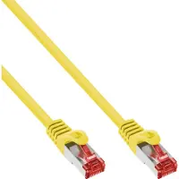 InLine Patchkabel, S/FTP (PiMf), Cat.6, 250 MHz, PVC, koper, geel, 20m