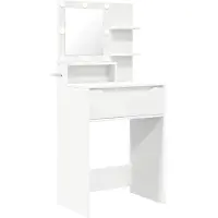 vidaXL Slaapkamer Toilet Tafels Wit 60 x 39,5 x 135 cm Bewerkt hout