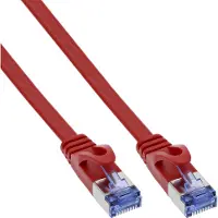 InLine Patchkabel plat, U/FTP, Cat.6A, rood, 10m