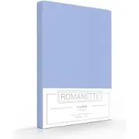 Romanette Kussenslopen Katoen Lichtblauw (2 Stuks) - 65 x 65 cm - [Blauw]