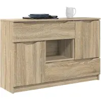 vidaXL Dressoir Sonoma Eik 100 x 30 x 65,6 Bewerkt hout