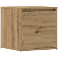 vidaXL Opbergbox met lade 40,5x40x40 cm bewerkt hout artisanaal eiken