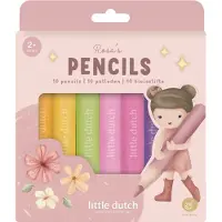Little Dutch 6 Kleurpotloden Rosa - creatief speelgoed vanaf 2 jaar
