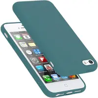Cadorabo TPU Liquid Silicone Case Cover (iPhone 5, 5S), Smartphonehoes, Groen