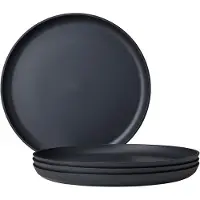 Mepal plat bord Silueta - 4 stuks - Dinerborden - Nordic black