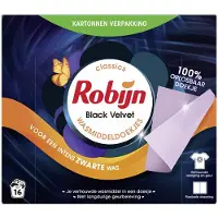 Robijn 5x Wasmiddeldoekjes Black Velvet 16 Stuks