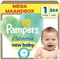Pampers - Harmonie - Maat 1 - Mega Maandbox - 264 stuks - 2/5KG