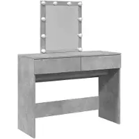 vidaXL Kaptafel met LED-verlichting 100x40x130 cm betongrijs