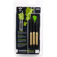 Longfield Games 1x Set van dartpijltjes met groen met zwarte flights 21 grams - Dartpijlen