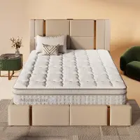 HAUSS SPOLE Matras 140x200 cm - 7-Zones Pocketvering Met Koudschuim H3 - Ademend En Ergonomisch - Zonder Bedframe - Wit