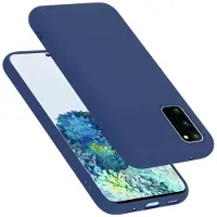 Cadorabo TPU Liquid Silicone Case Cover (Galaxy S20 FE), Smartphonehoes, Blauw