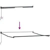 vidaXL Uitschuifbare luifel Zand 3,5 x 2,5 m