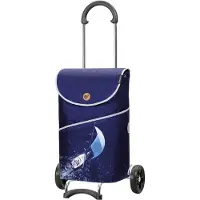 Andersen Shopper Trolley 'Scala' donkerblauw / gemengde kleuren