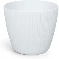 Prosperplast Lamia - Bloempot - Wit - 13,8x11,5 cm - Kunststoff