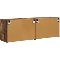 vidaXL TV Wandkast 2 st Rook Eiken Bewerkt hout