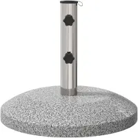 vidaXL Parasolvoet voor stokken van 40-50 mm, 26,45 kg, grijs, geschikt voor stokken van 40-50 mm