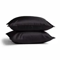 Silk Heaven 2x Zijden Kussensloop 60x70cm Zwart Hotelsluiting 19 Momme - Kussensloop set - Luxe Silk Kussensloop 100% moerbei zijde - Zijde kussensloop - - 60x70cm (standaard) / Hotelsluiting