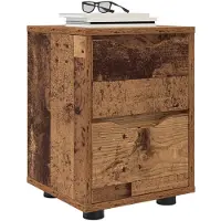 vidaXL Nachtkastje Oud Hout 30.5 x 30 x 43 cm Bewerkt hout