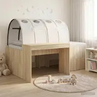 Prolenta Maison Exclusive - Stapelbed met bureau voor kinderen, 3 stuks, gemaakt van houtvezel