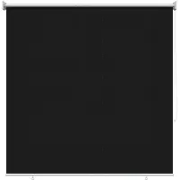 vidaXL Buitenrolgordijn, 90% UV-blokkering, zwart, 140 x 140 cm, HDPE