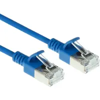 ACT DC7652 LSZH U/FTP CAT6A Datacenter Slimline Patchkabel Snagless | RJ45 Connectoren | Blauw | 25 cm