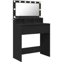 vidaXL Slaapkamer Toilet Tafels Zwart 80 x 39,6 x 135 cm Bewerkt hout