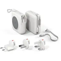 EPICO Travel UltraPack 3-in-1 Draagbare Draadloze Magnetische Powerbank 10.000mAh en Wandlader Wit - 9915101100223