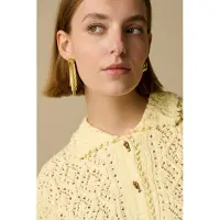 Sissy-Boy Gold plated lange schakel oorbellen
