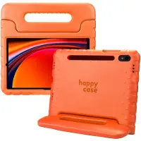 HappyCase Kinder Tablethoes Geschikt voor Samsung Galaxy Tab S9 | Kindvriendelijke Hoes | Beschemhoes | Kinderhoes | met Handvat en Standaard | Oranje